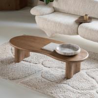 Eleonora Organische Salontafel 'Josh' Eiken, 140 x 60cm, kleur Bruin