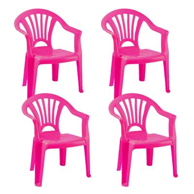 Trendoz Stoeltje voor kinderen - 4x - roze - 50 cm - binnen en buiten - kunststof