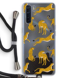 Luipaard: Oppo A91 Transparant Hoesje met koord