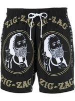 AMIRI short de bain à imprimé graphique - Noir