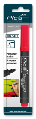 Pica 520/40 Permanent Marker | 1-4mm | Rond | Rood | Blister - PI52040SB