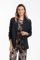 Studio Anneloes Camille Pinstripe Blazer 12443 Blazers 9022 Black/latte