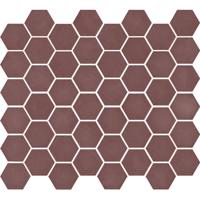 The Mosaic Factory Valencia Mozaiek Tegel Hexagon- Bordeauxrood Glas Recycled 278x325 mm