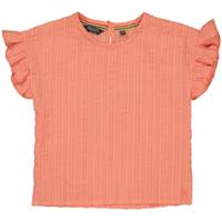 Quapi Meisjes blouse - Benja - AOP rood gestreept