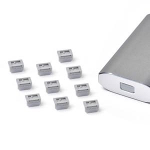 Smartkeeper MD04P1GY Mini DisplayPort-slot Set van 10 stuks Grijs Zonder sleutel