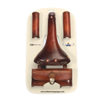 Selle Monte Grappa Monte grappa set charleston sporting 3-delig leer d-bruin