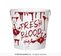Metalen Emmertje Halloween Fresh Blood (19x23cm)