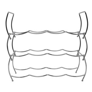 Wijnrek voor 12 flessen - chrome - metaal - 43 x 42 x 15 cm