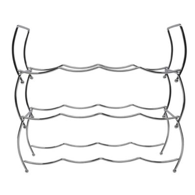 Wijnrek voor 12 flessen - chrome - metaal - 43 x 42 x 15 cm