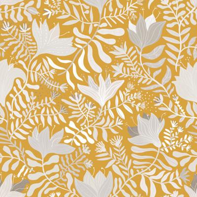 Dutch Wallcoverings Lina - Brita Yellow - Geel
