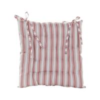 Stoelkussen 38x38 cm Roze Streep - Annas collection