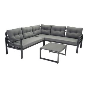 SenS-Line: Elba aluminium loungeset - zwart
