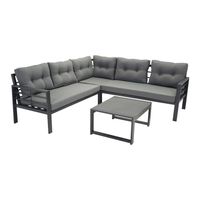 SenS-Line: Elba aluminium loungeset - zwart - thumbnail