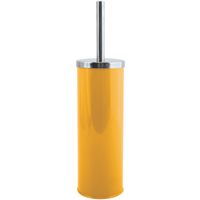 MSV Toiletborstel in houder/wc-borstel - metaal - saffraan geel - 38 cm - Toiletborstels - thumbnail