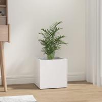 Plantenbak 40x40x40 cm bewerkt hout hoogglans wit