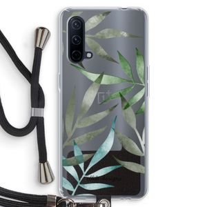 Tropical watercolor leaves: OnePlus Nord CE 5G Transparant Hoesje met koord