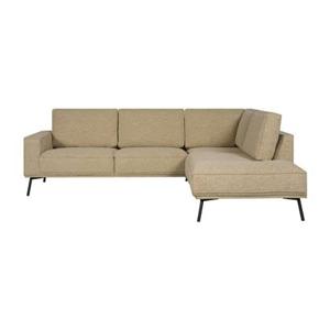 Hoekbank Alford - Beige - Textiel - 260x85x208cm (BxHxD)