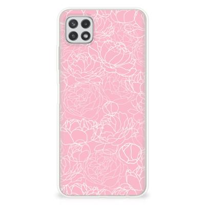Samsung Galaxy A22 5G | TPU Case | White Flowers