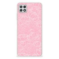 Samsung Galaxy A22 5G | TPU Case | White Flowers