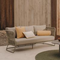 Kave Home 3-zits Loungebank 'Saconca' Gevlochten touw, kleur Groen