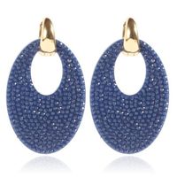 Ovale dames oorbellen Cilla Jewels Blauw Goudkleurig