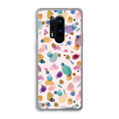 Terrazzo Memphis Pink: OnePlus 8 Pro Transparant Hoesje