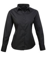 Premier Workwear PW300 Ladies` Poplin Long Sleeve Blouse - thumbnail