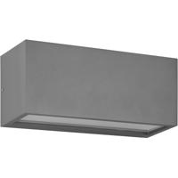 Stijlvolle LED Buitenlamp Wandlamp - Grijs Aluminium - E14 Fitting - IP44