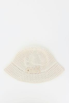 Ami Paris hoed Ami Patch UHA255.AW0085 white cream