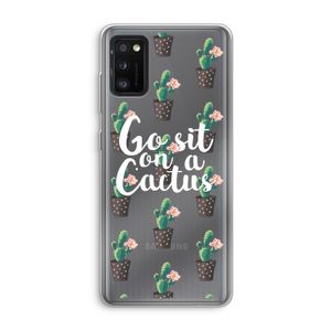 Cactus quote: Samsung Galaxy A41 Transparant Hoesje