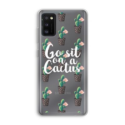 Cactus quote: Samsung Galaxy A41 Transparant Hoesje