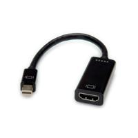 Value 12.99.3143 DisplayPort-kabel Mini-displayport / VGA Adapterkabel Mini DisplayPort-stekker, VGA-bus 15-polig 0.15 m Zwart - thumbnail