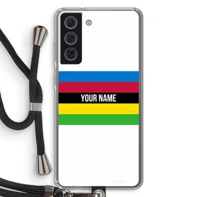 WK Wielrennen: Samsung Galaxy S21 FE Transparant Hoesje met koord