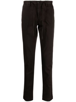 Corneliani pantalon fuselé à lien de resserrage - Marron