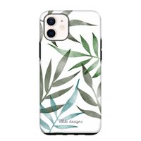 Tropical watercolor leaves: iPhone 12 mini Tough Case
