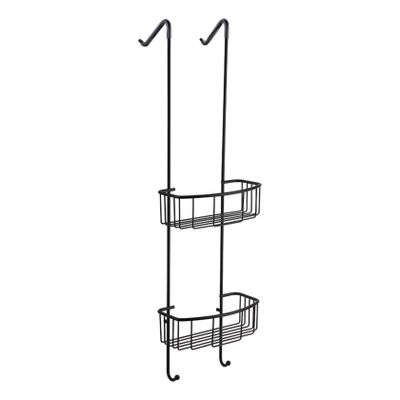 Doucherek Wiesbaden Domo | Aan douchewand | Messing | Rond | Zwart mat