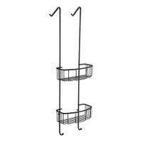 Doucherek Wiesbaden Domo | Aan douchewand | Messing | Rond | Zwart mat