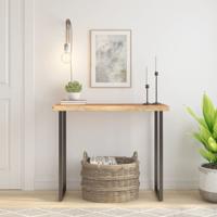 Tafelblad rechthoekig natuurlijke rand 80x40x2,5 cm acaciahout