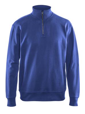 Blåkläder Sweatshirt met halve rits 33691158 | Korenblauw | Maat XL - 7330509468944