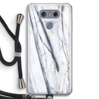 Gestreepte marmer: LG G6 Transparant Hoesje met koord