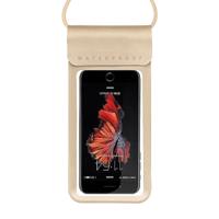 Outdoor duiken zwemmen mobiele telefoon touch screen waterdichte tas voor onder 5 inch mobiele telefoon (goud)