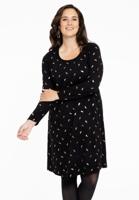 Yoek Jurk A-lijn FEATHER | Zwart | Maat 38/40