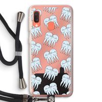 Octopussen: Samsung Galaxy A20e Transparant Hoesje met koord