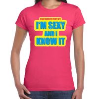 I m sexy and i know it foute party shirt roze dames 2XL  -
