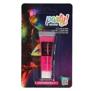 Atosa grimeer schmink - Glow in the Dark - neon roze - 14 gram - carnaval/verkleed thema