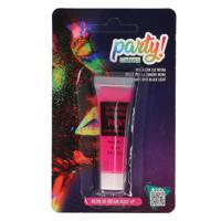 Atosa grimeer schmink - Glow in the Dark - neon roze - 14 gram - carnaval/verkleed thema - thumbnail