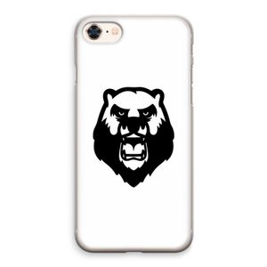 Angry Bear (white): iPhone 8 Transparant Hoesje