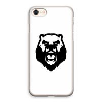 Angry Bear (white): iPhone 8 Transparant Hoesje