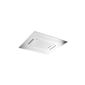 Hotbath Mate inbouwhoofddouche vierkant 95x95cm met LED verlichting nikkel geborsteld M173GN