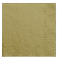 Partydeco Tafel servetten - papier - goud - 33 cm - diner/lunch/verjaardag Partydeco Tafel servetten - papier - goud - 33 cm - diner/lunch/verjaardag